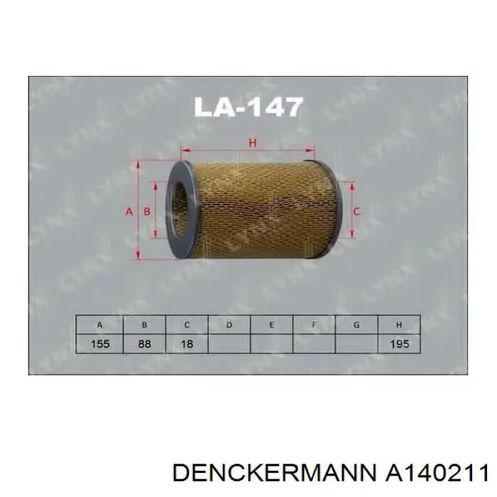 Купити A140211 Denckermann Автомобільний фільтр повітря