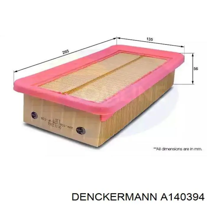 Повітряний фільтр A140394 Denckermann