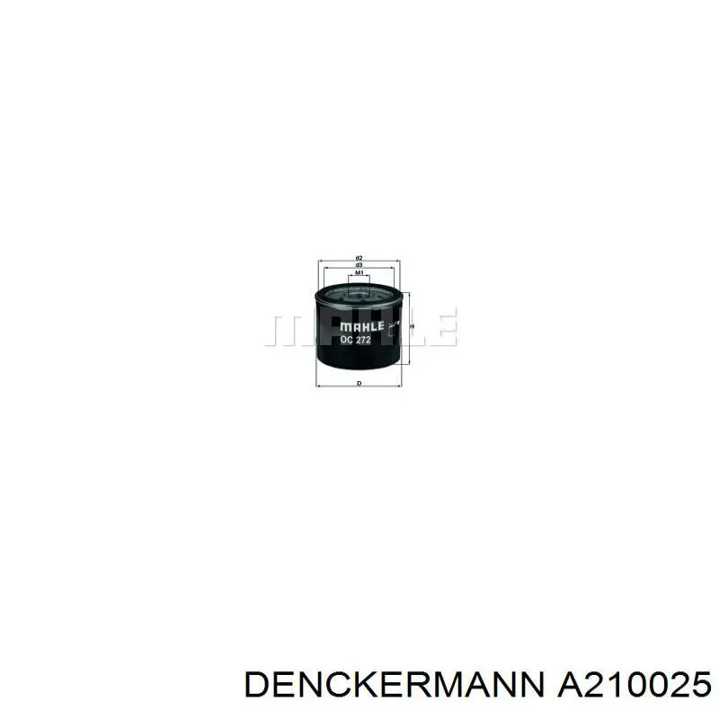 Купити A210025 Denckermann Фільтр очищення масла відцентровий