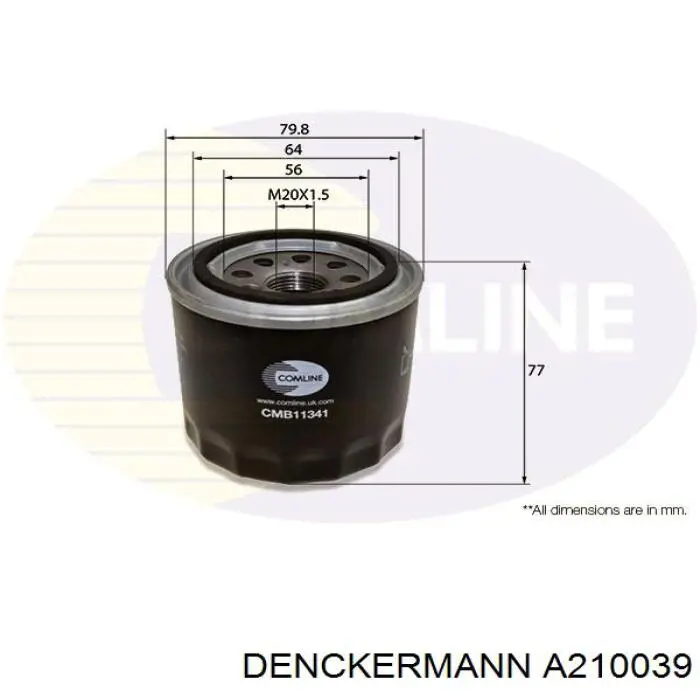 Масляний фільтр двигуна Denckermann A210039 ціна, від 4.21 USD