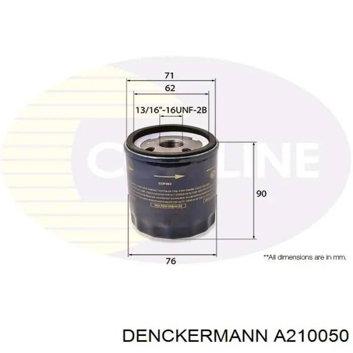 Масляний фільтр двигуна Denckermann A210050 ціна, від 4.06 USD