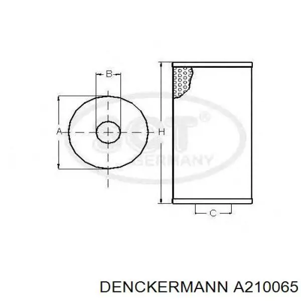 Масляний фільтр A210065 Denckermann