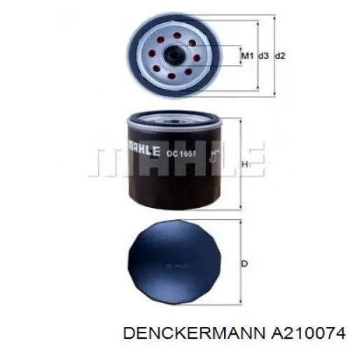 A210074 Denckermann Фільтр масла