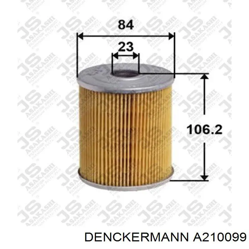 Масляний фільтр двигуна Denckermann A210099 ціна, від 4.81 USD