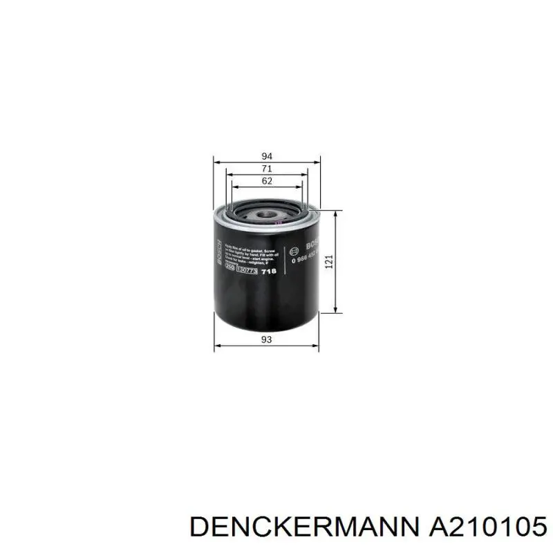 Масляний фільтр двигуна Denckermann A210105 ціна, від 5.02 USD