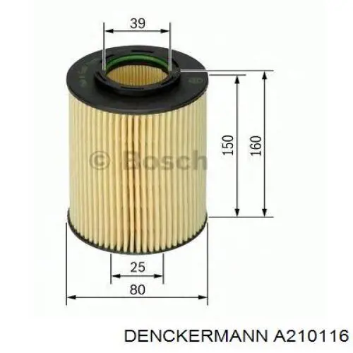 Масляний фільтр двигуна Denckermann A210116 ціна, від 6.75 USD
