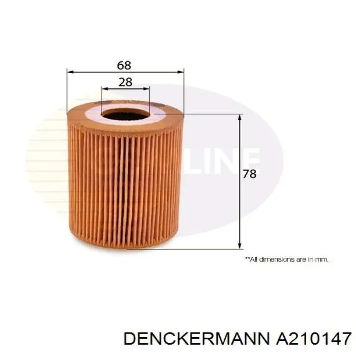 Масляний фільтр двигуна Denckermann A210147 ціна, від 6.76 USD