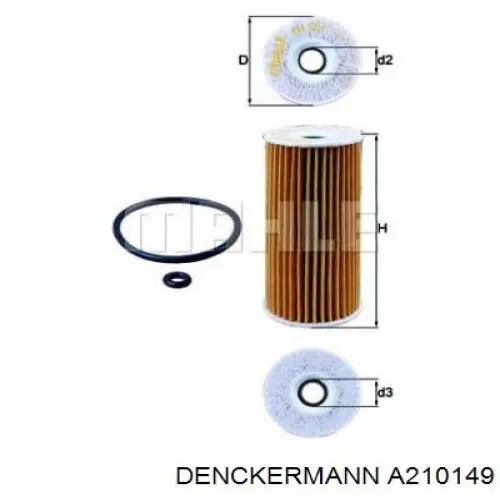 Купити A210149 Denckermann Фільтр очищення масла відцентровий