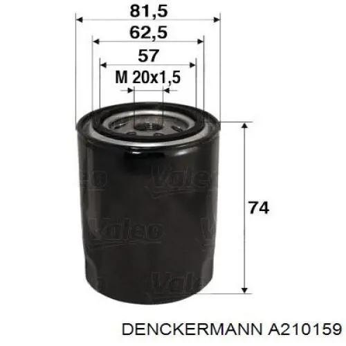 Масляний фільтр двигуна Denckermann A210159 ціна, від 4.64 USD