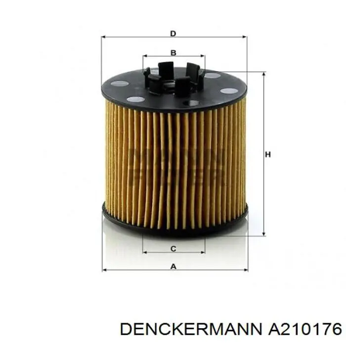 Масляний фільтр двигуна Denckermann A210176 ціна, від 3.61 USD