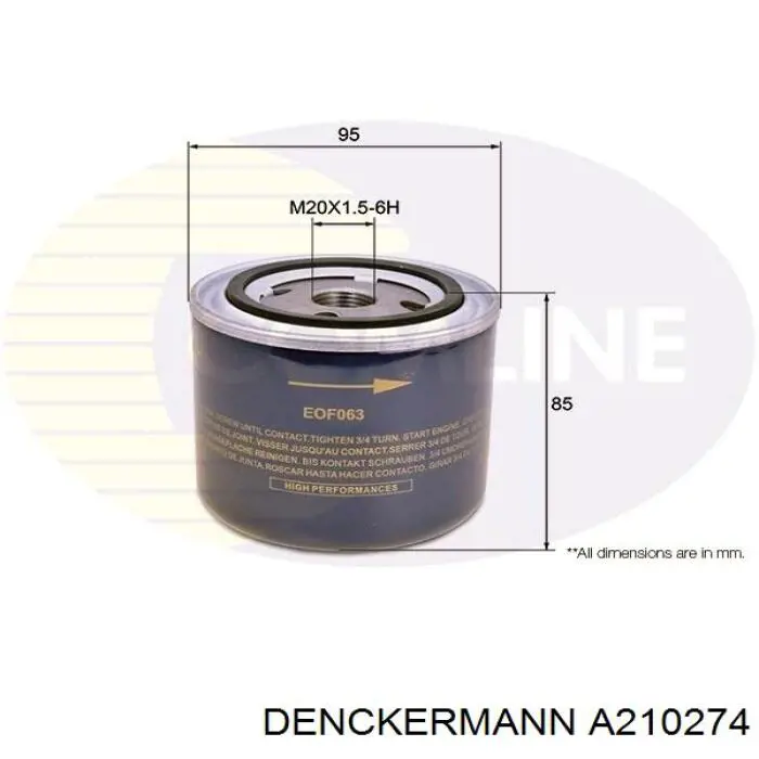 Купити A210274 Denckermann Фільтр очищення масла відцентровий