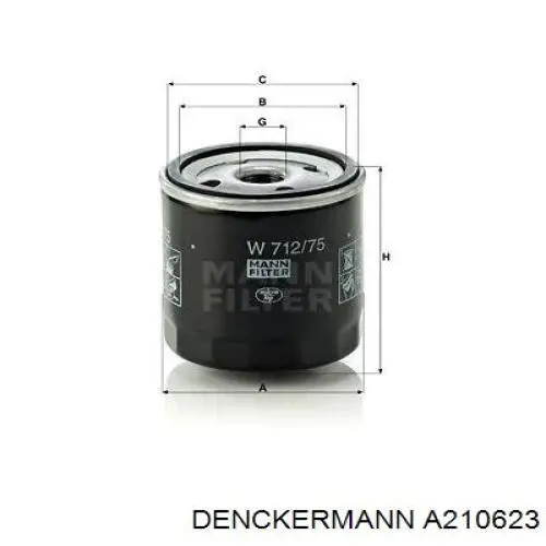 Купити A210623 Denckermann Корпус масляного фільтра