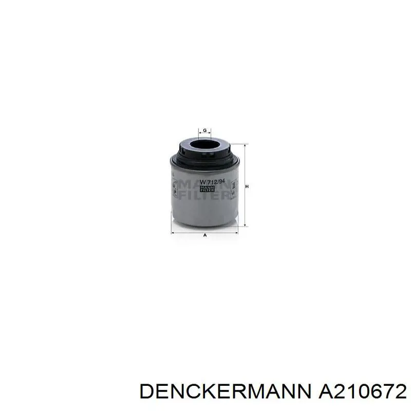 Купити A210672 Denckermann Фільтр очищення масла відцентровий
