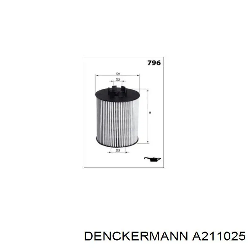 Фільтр масляний A211025 Denckermann