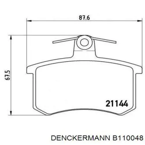 Задні гальмівні колодки Denckermann B110048 ціна, від 15.20 USD