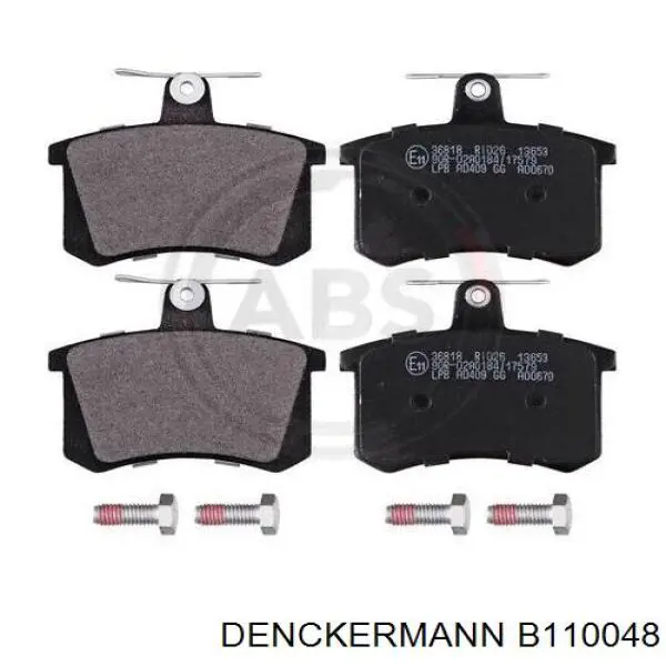 Купити B110048 Denckermann Задні колодки