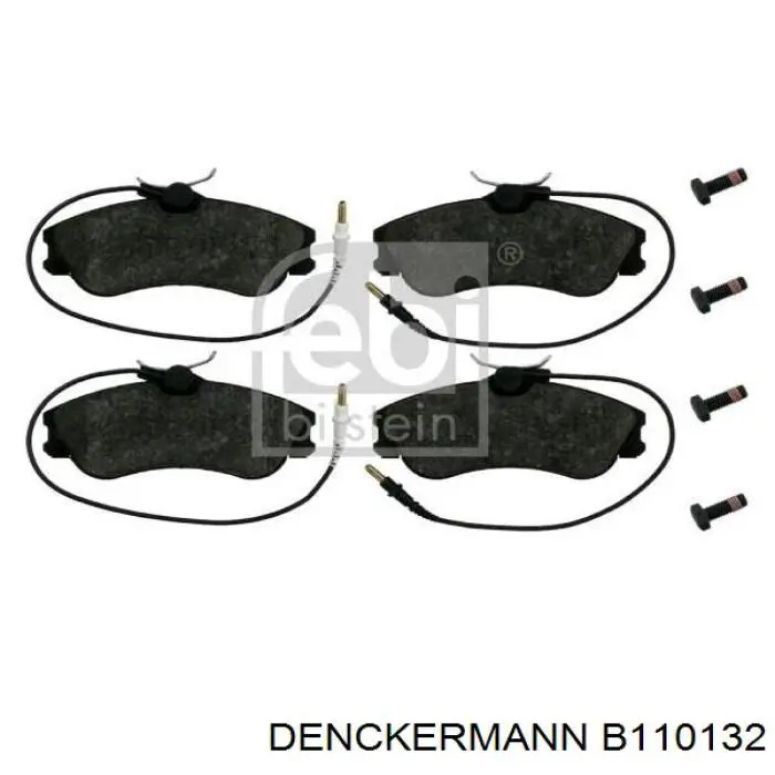 Передні тормозні колодки B110132 Denckermann