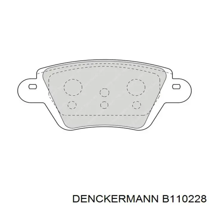 Задні гальмівні колодки B110228 Denckermann