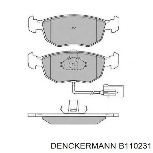 Купити B110231 Denckermann Колодки гальмівні передні, дискові