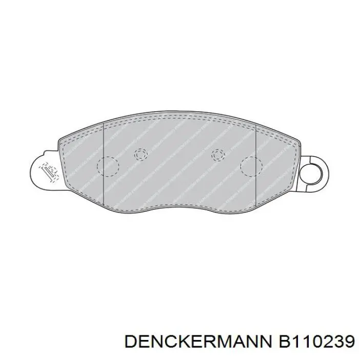 Колодки гальмівні передні, дискові B110239 Denckermann