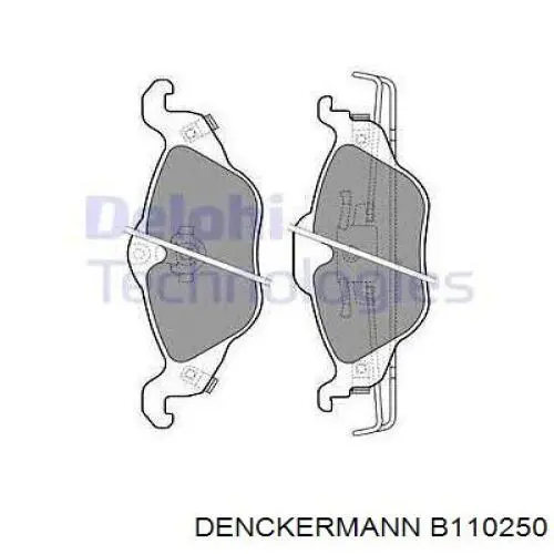 Передні тормозні колодки B110250 Denckermann