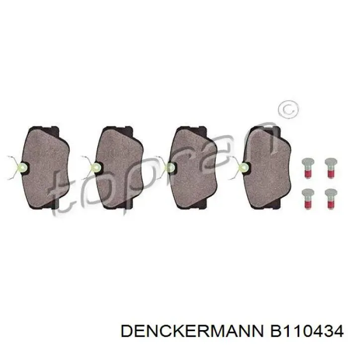 Гальмівні колодки Denckermann B110434 ціна, від 22.85 USD