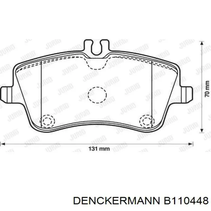 B110448 Denckermann Передні гальмівні колодки