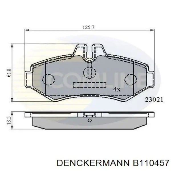 Задні гальмівні колодки Denckermann B110457 ціна, від 18.35 USD