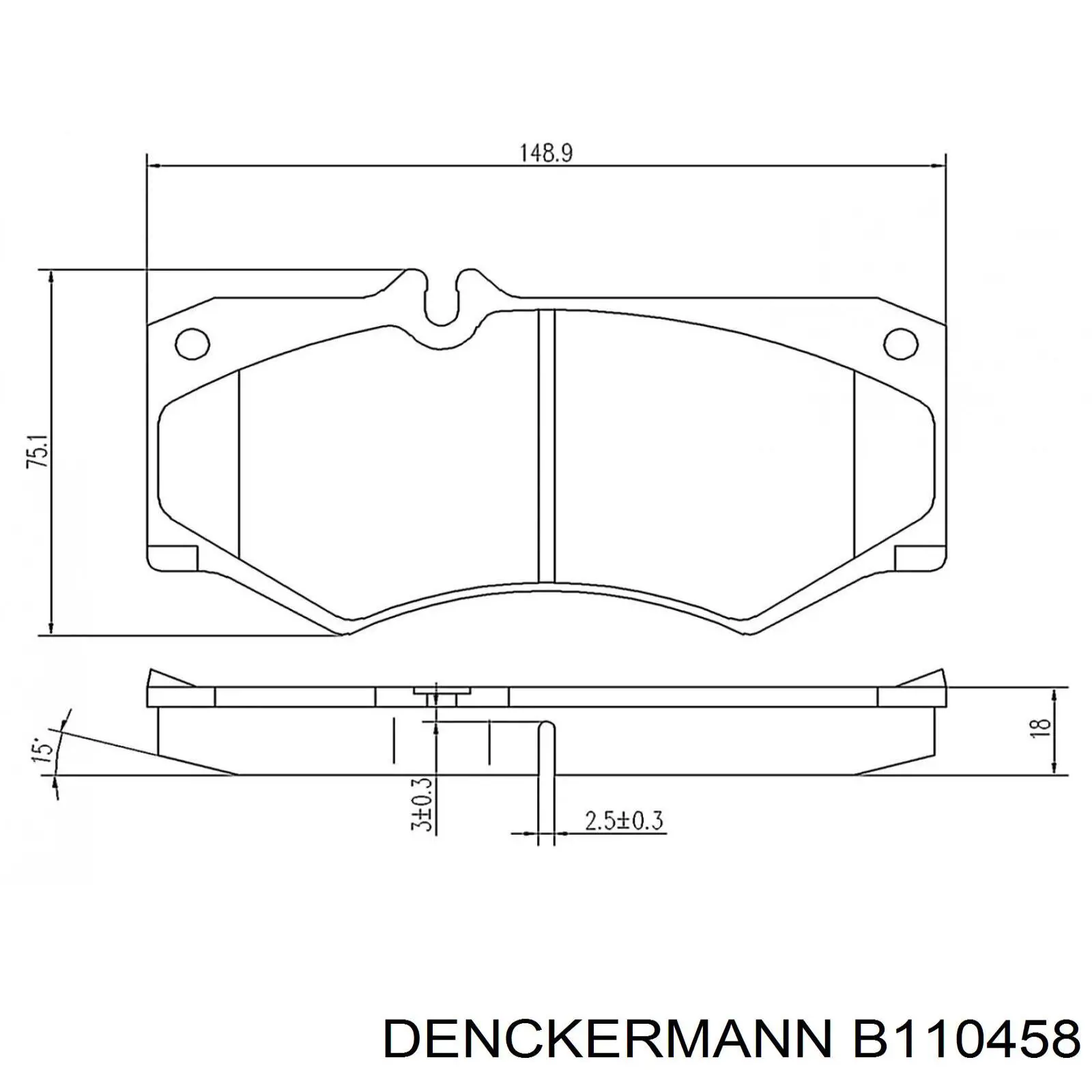 Гальмівні колодки Denckermann B110458 ціна, від 15.16 USD
