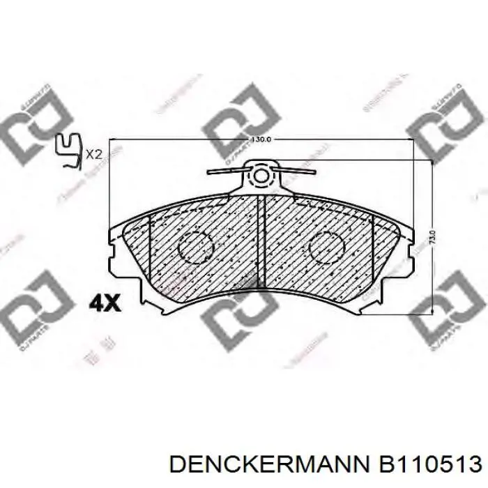 Гальмівні колодки Denckermann B110513 ціна, від 17.87 USD