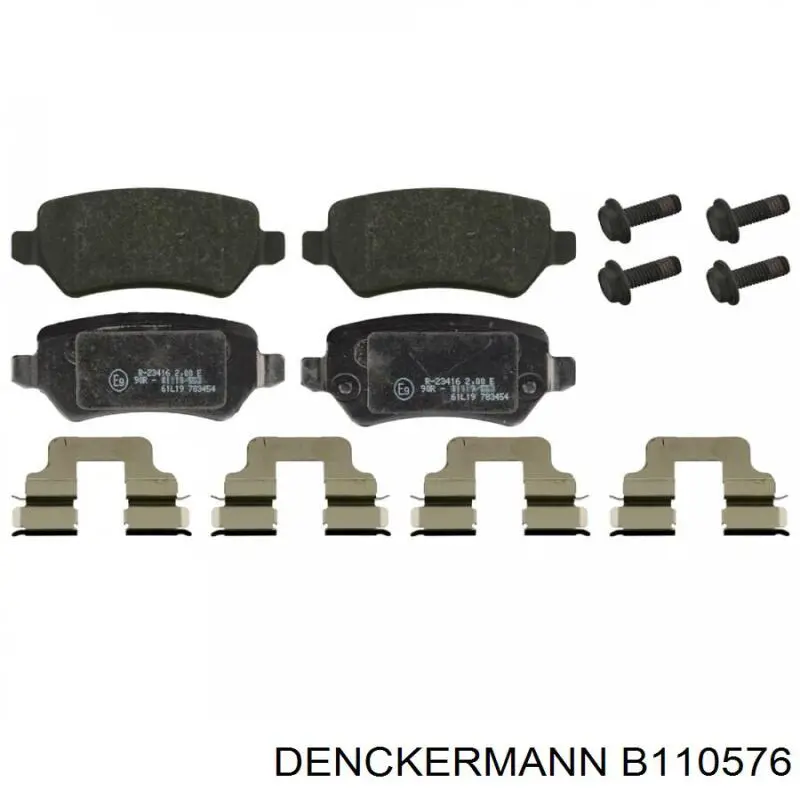 Задні гальмівні колодки B110576 Denckermann