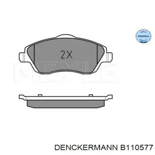 Передні тормозні колодки B110577 Denckermann