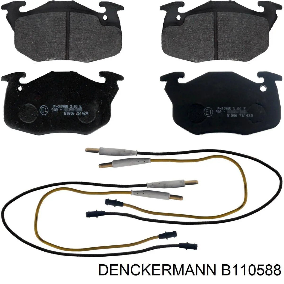 B110588 Denckermann колодки гальмівні передні, дискові