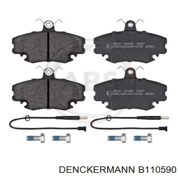 Колодки гальмівні передні, дискові B110590 Denckermann