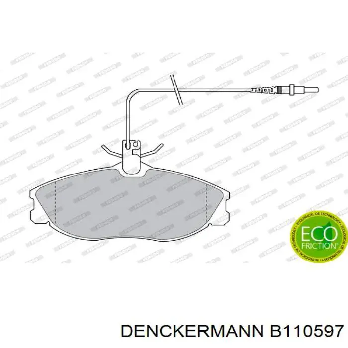 Гальмівні колодки Denckermann B110597 ціна, від 20.49 USD