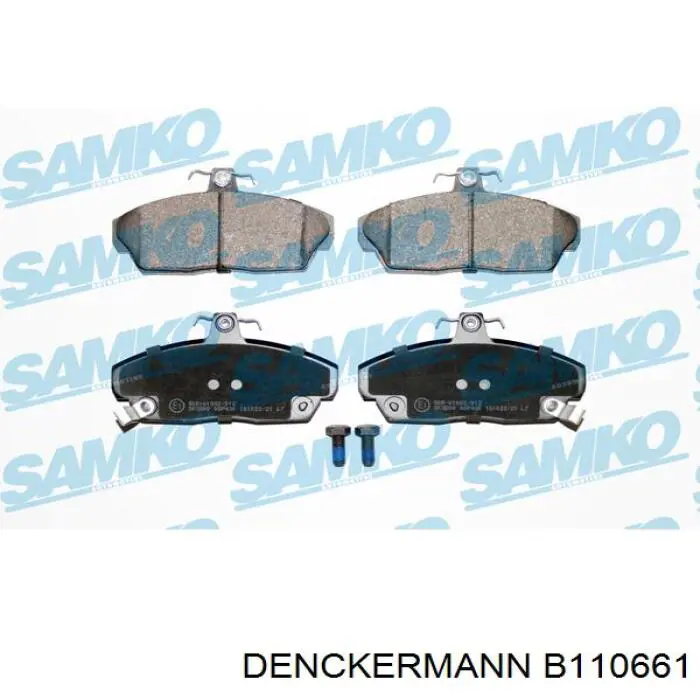 B110661 Denckermann колодки гальмівні передні, дискові