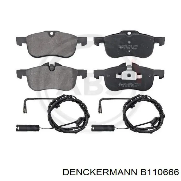 B110666 Denckermann Передні гальмівні колодки
