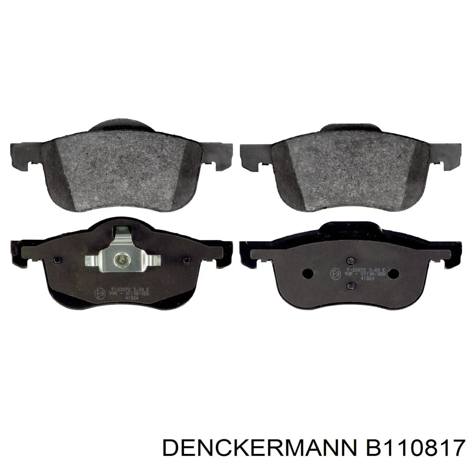 B110817 Denckermann колодки гальмівні передні, дискові