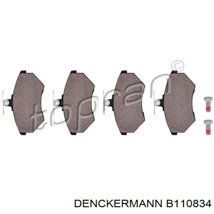 Купити B110834 Denckermann Колодки гальмівні передні, дискові