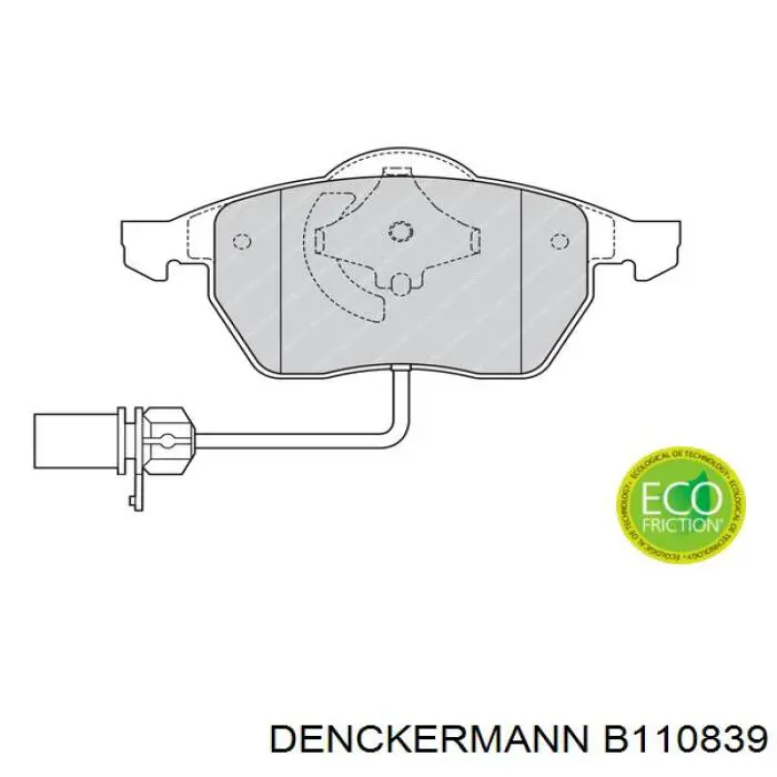 Гальмівні колодки Denckermann B110839 ціна, від 22.86 USD