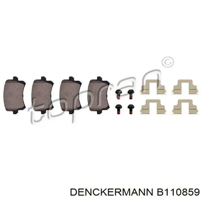 Купити B110859 Denckermann Задні колодки