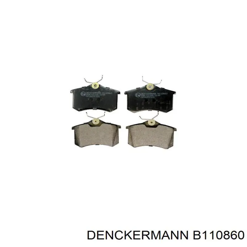 B110860 Denckermann колодки гальмові задні, дискові