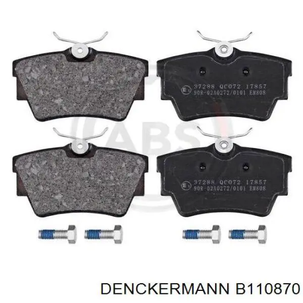 Задні гальмівні колодки Denckermann B110870 ціна, від 17.37 USD