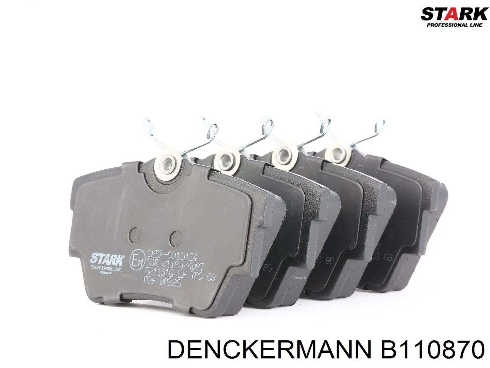 B110870 Denckermann колодки гальмові задні, дискові