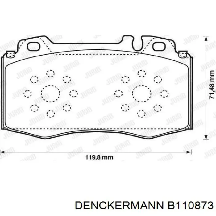 Гальмівні колодки Denckermann B110873 ціна, від 29.26 USD