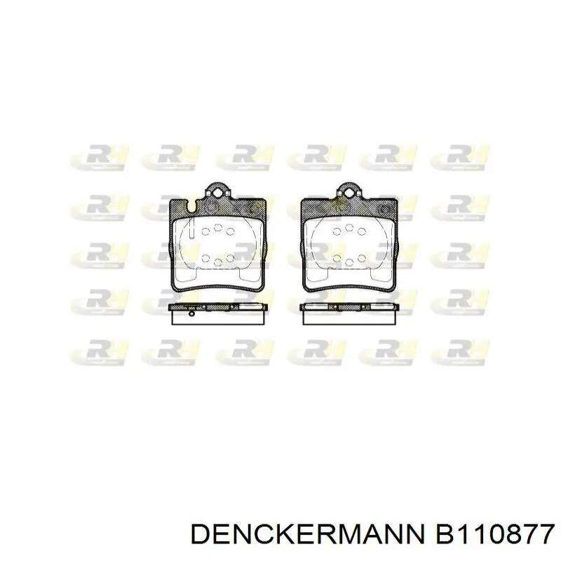 Задні гальмівні колодки Denckermann B110877 ціна, від 16.25 USD