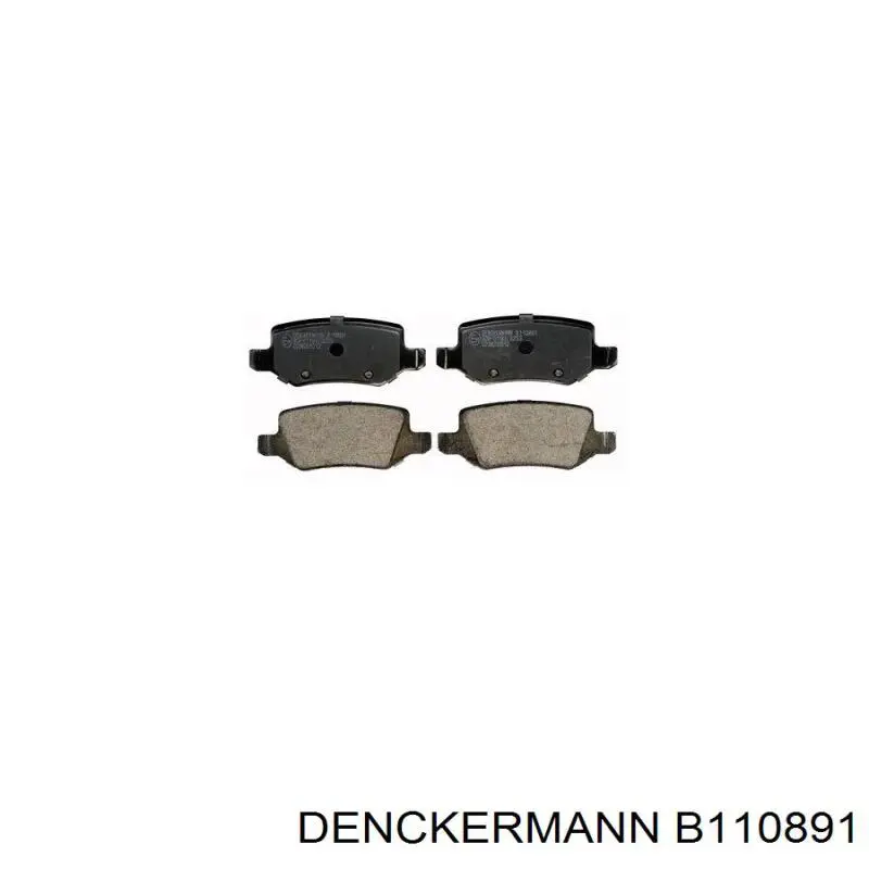 B110891 Denckermann Колодки гальмівні задні, дискові