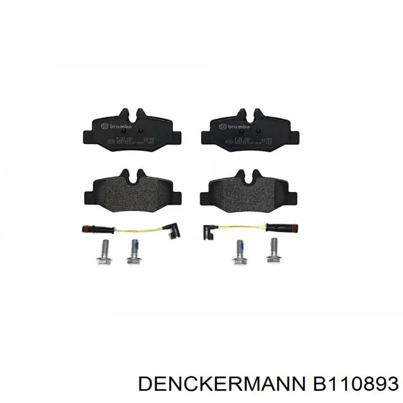 Задні гальмівні колодки Denckermann B110893 ціна, від 17.62 USD