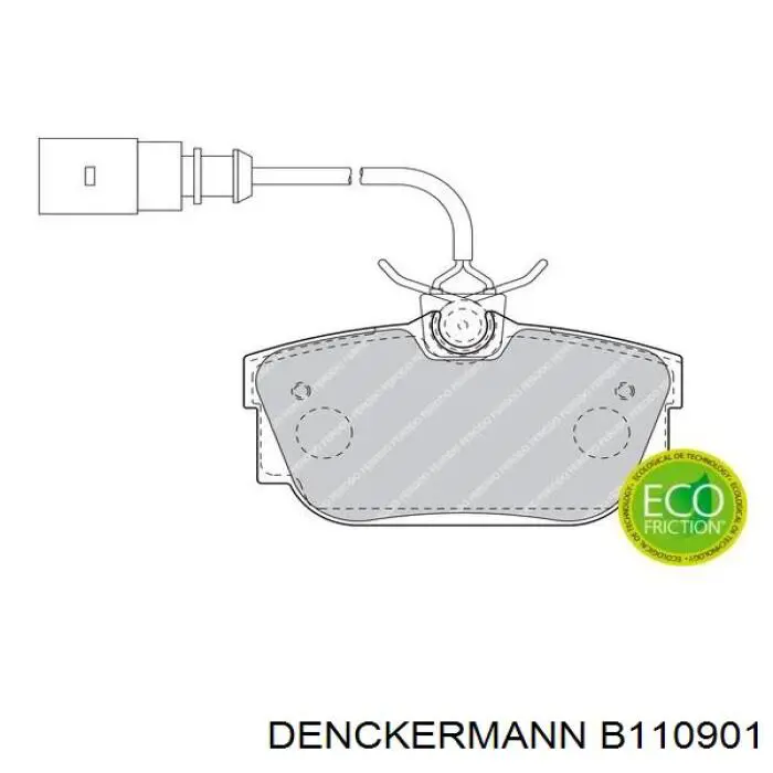 Задні гальмівні колодки B110901 Denckermann