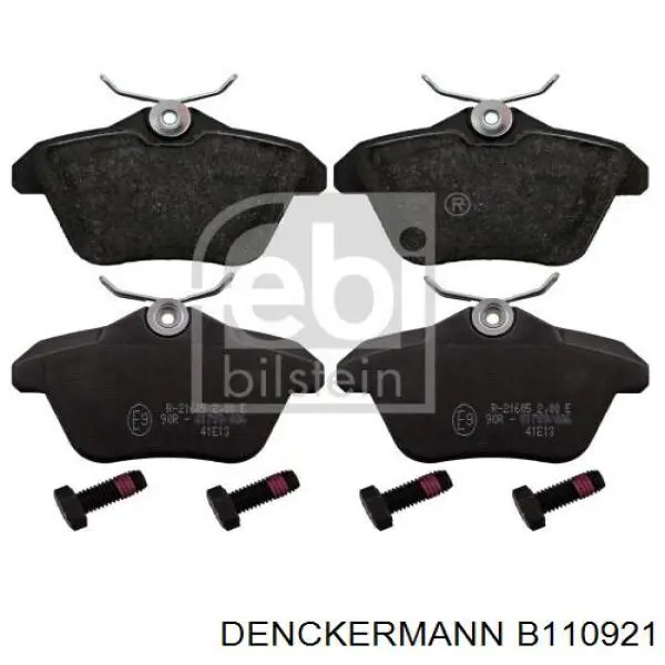 B110921 Denckermann Колодки гальмівні задні, дискові